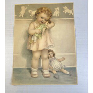 Love is Blind Bessie Pease Gutmann Art Print Nursery Children's Room Vintage